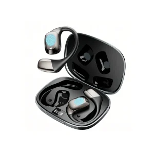 YONGYUNG® M82 3-in-1 AI translation OWS earbuds and charging case, main product view.