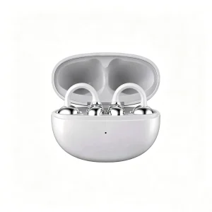 YONGYUNG® YYZT-01 white ear-clip open-ear sports headphones, professional OEM/ODM factory supplier.