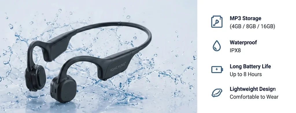 YONGYUNG swimming headphones manufacturer MP3 player model