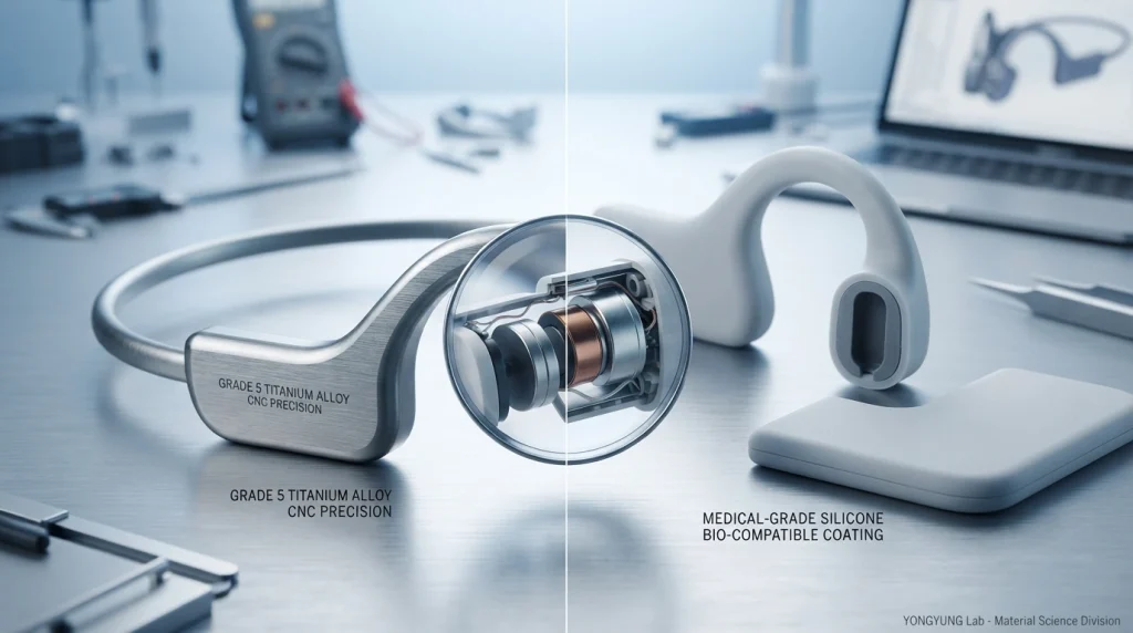 Materials used in OEM bone conduction headphones manufacturing