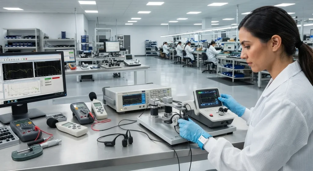 Bone conduction headphones factory quality control process