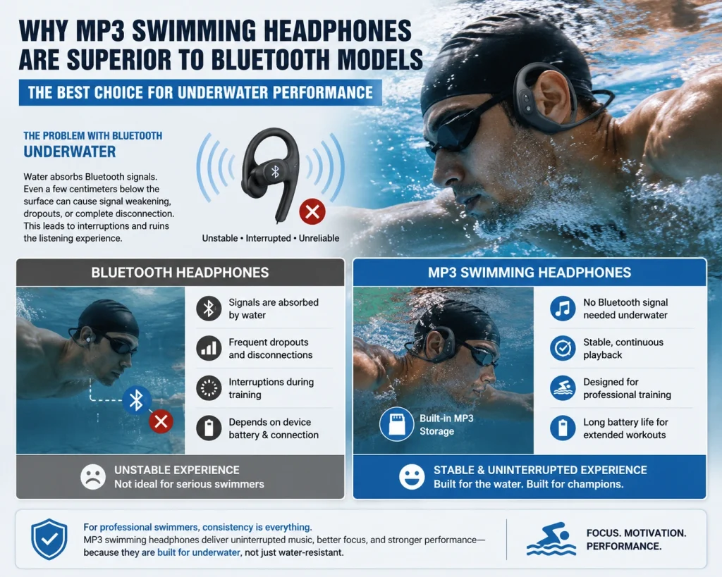 MP3 swimming headphones