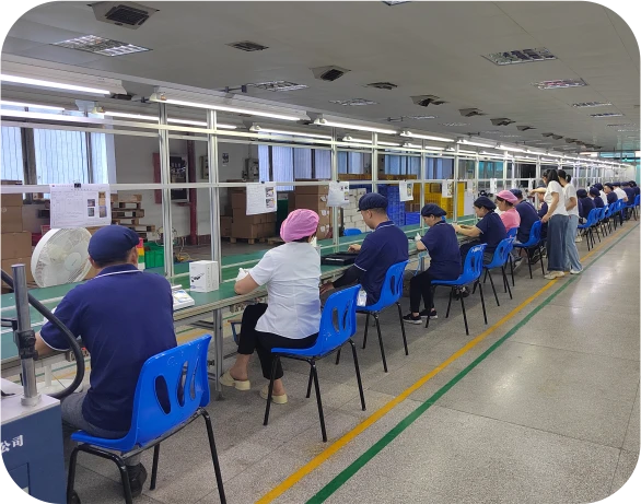 Efficient headphone production line at YONGYUNG manufacturing facility.