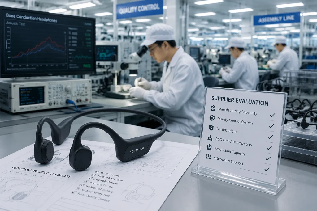 Reliable OEM bone conduction headphones supplier with factory production and quality control process