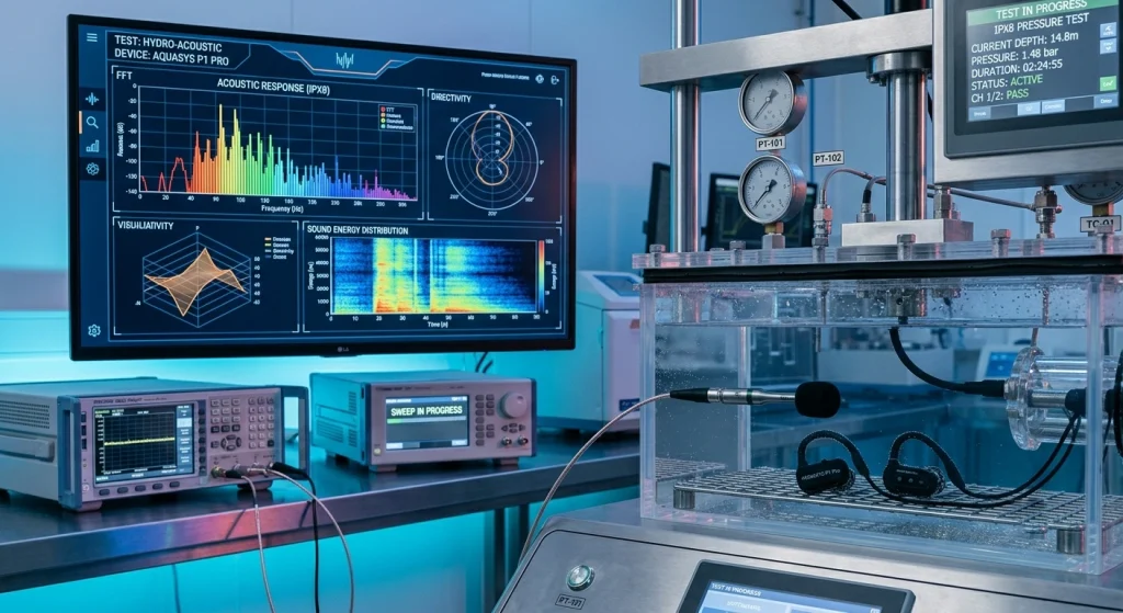 Technical acoustic measurement for active wear audio equipment
