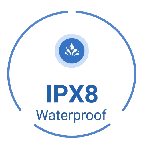 YONGYUNG swimming headphone IPX8 waterproof certification badge