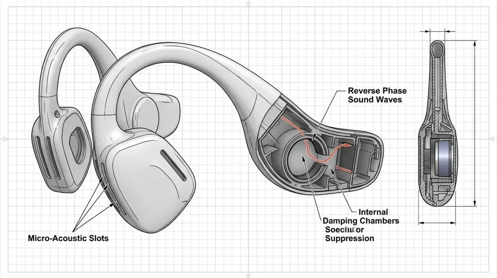 Seamless liquid silicone overmolding and IPX8 waterproof chassis for sports bone conduction headphones