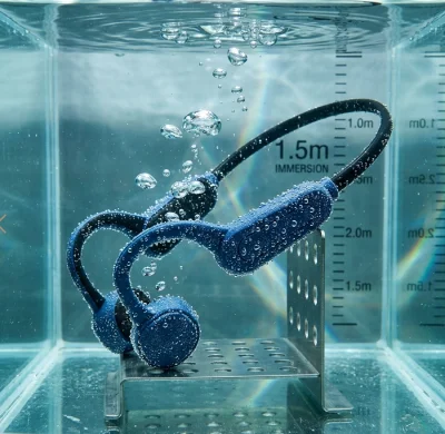 Y8 IP68 waterproof bone conduction headphones immersion test