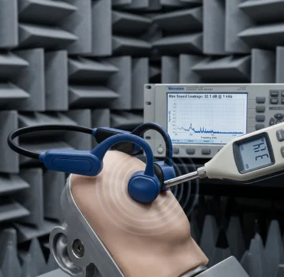 Y8 low sound leakage bone conduction headphones acoustic test