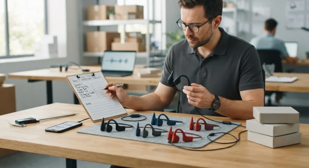 Bone conduction headphones supplier providing samples for Amazon sellers before bulk order
