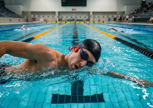 Y10 IP68 waterproof bone conduction headphones for indoor lap swimming training