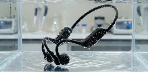 Y12 IP68 waterproof bone conduction headphones deep water test